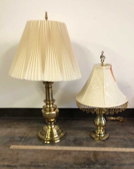 2) BRASS TABLE LAMPS