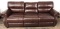 ABBYSON LIVING BURGUNDY LEATHER COUCH