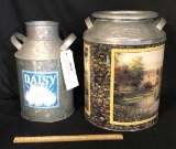 2) GALVANIZED MILK CANS