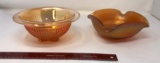 2) CARNIVAL GLASS BOWLS