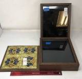 2) SHADOW BOXES & HANGING TILE DECOR
