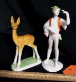 2) HUNGARIAN HOLLOHAZA PORCELAIN FIGURINES