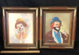 2) FRAMED CLOWN PAINTINGS