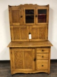 ANTIQUE OAK HOOSIER