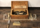 WOODEN BOX OF TOOLS