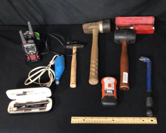 WALKIE TALKIES, STUD SENSOR, HAMMERS