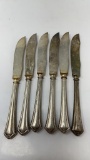 6 STERLING SILVER KNIVES. 138G