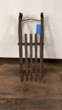 ANTIQUE CHILD'S SLED WITH IRON RUNNERS