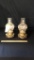 2) WALL MOUNTED OIL LAMPS