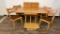 HEYWOOD WAKEFIELD DROP LEAF TABLE & 4 CHAIRS