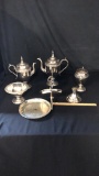 5) SILVERPLATED DISHES