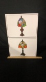 2) TIFFANY STYLE STAINED GLASS LAMPS