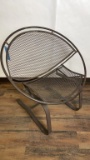 MIDCENTURY MODERN WROUGHT IRON LOUNGE CHAIR