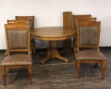OAK DINING TABLE & 6 CHAIRS