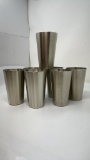 7) KIRK STIEFF PEWTER HIGHBALL GLASSES