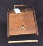 WOOD COAL SCUTTLE ASH BOX