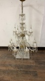 ANTIQUE CRYSTAL CHANDELIER