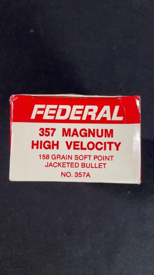 1 BOX OF FEDERAL 357 MAGNUM AMMO