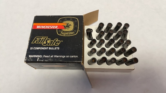 1 BOX OF WINCHESTER FAIL SAFE 25 COMPONENT BULLETS