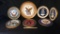 7) ROUND MILITARY PLAQUES