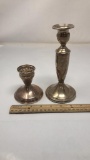 2) STERLING SILVER CANDLE STICKS.