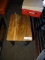 INDUSTRIAL STYLE ROLLING TV TABLE.