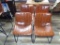 4) LEATHER SEAT CHAIRS.