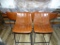 4) LEATHER SEAT BARSTOOLS.