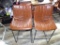 4) LEATHER SEAT BARSTOOLS.