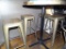 4 INDUSTRIAL DESIGN BAR STOOLS.