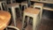 4 INDUSTRIAL DESIGN BAR STOOLS.
