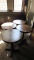 4) DISTRESSED ROUND RETAURANT TABLES