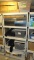 WHITE PLASTIC RACK WITH CONTENTS