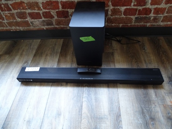 SAMSUNG SOUND BAR & SUB WOOFER.