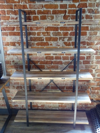 INDUSTRIAL FREESTANDING BOOKSHELF.