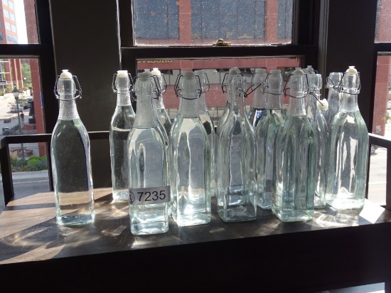 19) GLASS WATER SERVING BOTTLES.