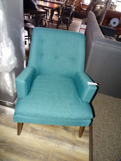 1) TUFFTED TEAL ARM CHAIR