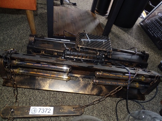 2) LONG INDUSTRIAL LIGHT FIXTURES