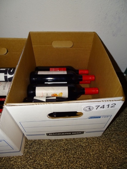 8) BOTTLES OF RED WINE