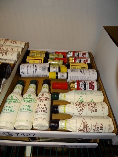 BOX OF COCKTAIL MIXERS & FLAVORS