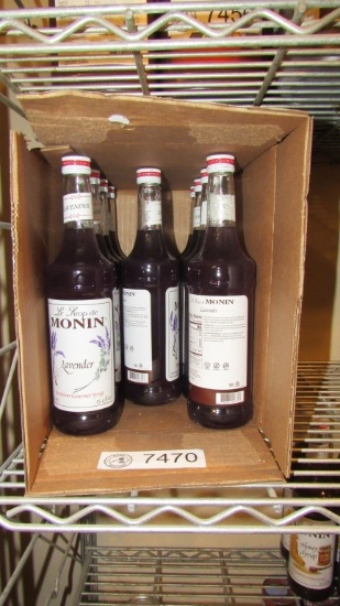 11) BOTTLES OF MONIN LAVENDER  GOURMET SYRUP.