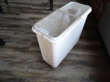 LARGE PLASTIC FOOD STORAGE TUB.