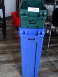 2) RUBBERMAID TRASH CANS