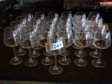 25) RED WINE GLASSES.