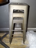 4 INDUSTRIAL STOOLS.