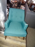 1) TUFFTED TEAL ARM CHAIR