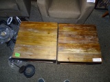 2) INDUSTRIAL STYLE SIDE TABLES.