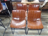 4) LEATHER SEAT CHAIRS.