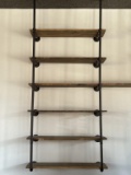 INDUSTRIAL WALL HANGING BOOKSHELF.