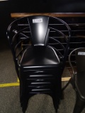4) BLACK INDUSTRIAL CHAIRS